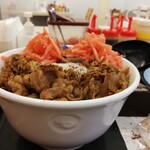Matsuya - 牛めし＆半熟卵＆生野菜セット大盛￥700