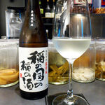 BAR&DINING KAZEMACHI - 奈良・長龍酒造「稲の国の稲の酒」。ソムリエさんの趣味が高じて、日本酒もじわじわ拡充中