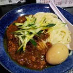 塩そば専門店 桑ばら - 肉味噌の冷あつの中の冷やあつそば