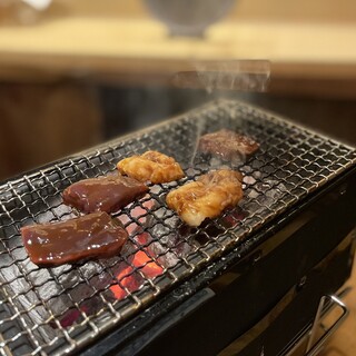 ホルモンも松阪牛炭火が◎