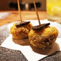 魚とおばんざい 泉士 - 海老詰めマッシュルームフライ　