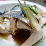 コースの煮魚　魚の名前聞いたけど忘れました　美味しかった
