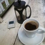 コーヒー ポトホト - フレンチプレスで淹れます。