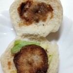 立石バーガー - チキンカツバーガー（解体）