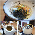 Hakatamabusimisora - ◆ご飯を少し残し「出し茶漬け」で頂きます。お出しが優しい味わいですので、わさびを入れると丁度いい。