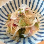 越中屋  - 鯵と玉葱の酢の物