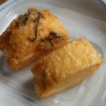 梅の花 - 料理写真:変わり湯葉揚げ（海苔明太）162円　＆　湯葉揚げ　152円