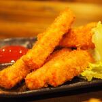 卓 - つまみハムカツその２