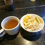 肉のふじ屋 - サラダとスープ