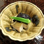 勢麟 - 煮鮑・茄子・オクラの炊合せ