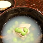 勢麟 - 大和蛤と枝豆の椀物