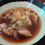 あおき - 肉汁うどん（つけ汁） 豚肉と玉ねぎ使用の優しい味付け