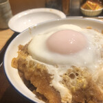 銀座 梅林 - カツ丼半熟玉子トッピング