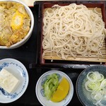 長寿庵 - ミニカツ丼セット 800円 そば大盛 100円