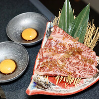 名古屋焼肉きらく - A5和牛サーロイン焼きしゃぶ