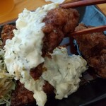 炭火焼鳥 おんどり - チキン南蛮定食のチキン南蛮アップ