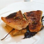 ヌキテパ - 甘鯛。熱海産の甘鯛に焼き茄子をあしらった逸品。