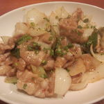 オーブン　カトウ - 豚肉と玉ねぎの塩炒め
