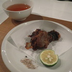 レンゲ - すっぽんの唐揚げ すだちと花山椒で3