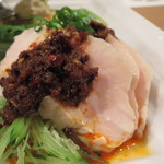 レンゲ - タパス盛合せ:上海蟹のビスク、上海蟹の茶碗蒸し、蛤のフリット 花山椒塩で、燻製した牡蠣のムース、四川風よだれ鶏5