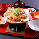 Kanawa - 味噌鶏ちゃん陶板焼定食1