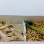 パリヤ - キャベツとアンチョビマヨネーズのパスタサラダ、ザーサイ塩焼きそば ♪