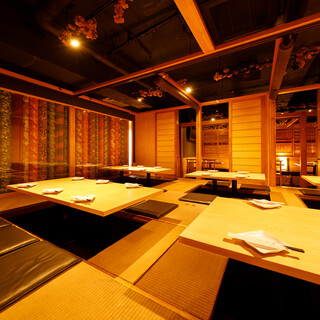 Wagyuu Nikusushi To Shabushabu Koshitsu Izakaya Yuuzan - 掘りごたつの大型宴会個室。