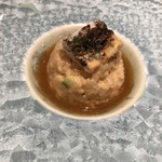 銀座 大石 - 太刀魚のグリルを乗せたアメリケーヌごはん