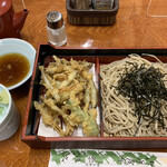 郷土料理　奈辺久 - わかさぎ天ざる蕎麦