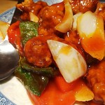 中華菜舘 清心 - スブタのアップ