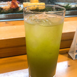Sushishin - 冷たい緑茶です。決して焼酎は入っておりません