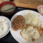 まるつ食堂 - チキ南メンチカツ定食