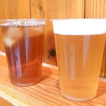 Hanadako - ドリンクセットの生ビールと単品のウーロン茶