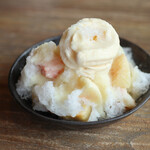 ｎｉ：ｎｏ - 桃のかき氷 トッピングバニラソフトクリーム☆
