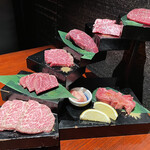 焔立つ肉寿司と牛タンタワー 肉処 双葉 三宮 - キレイなお肉♫