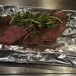 鉄板焼とお好み焼 みしまや - 牛ミスジ焼き