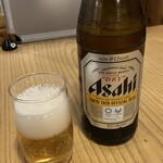 屋台餃子 風・天 - 瓶ビール(アサヒ)、572円