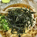 Shirakawa Soba - 冷たい塩出汁の大根おろしひもかわうどん520円