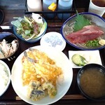 居酒屋 姫咲丸 - はぜ天プラとカツオ刺