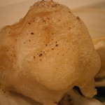 レンゲ - 24年10月　タパス盛り合わせ　蛤のフリット花山椒塩で　アップ