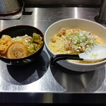 高崎はた山 - 【2021.7.31(土)】冷し担担麺(並盛・180g)＋そぼろご飯1,200円
