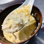 高崎はた山 - 【2021.7.31(土)】そぼろご飯の残った冷し担担麺のスープを入れた