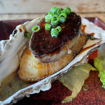中目黒 牡蠣入レ時 - 牡蠣とフォアグラのロッシーニ　牡蠣は宮島でぷりっぷり