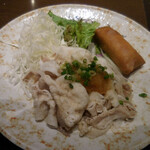 Seafood Izakaya Hanano Mai Nerima Takanodai Ten - 豬肉涮涮鍋搭配大根醬油和春捲