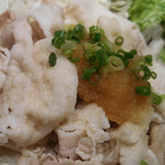 Seafood Izakaya Hanano Mai Nerima Takanodai Ten - 豬肉涮涮鍋蘿蔔泥醬；特寫照