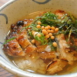 魚仲 - やくみを入れて出し汁を注いで食す…至福。