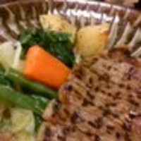 ざくろ 銀座店 - 牛ロース炭火焼定食
