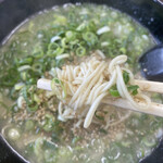 長浜ラーメン力 - 麺、カタ