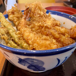 天丼てんや - たれづけ大江戸天丼サービスセット(冷小そば)@1,050円