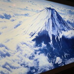 フジ - 店内に飾られている富士山の航空写真